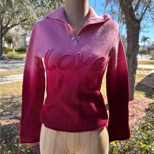 Gradient Pink and Red Love top